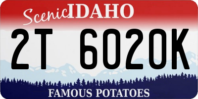 ID license plate 2T6020K