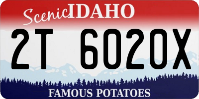 ID license plate 2T6020X