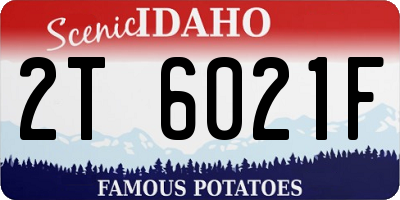 ID license plate 2T6021F