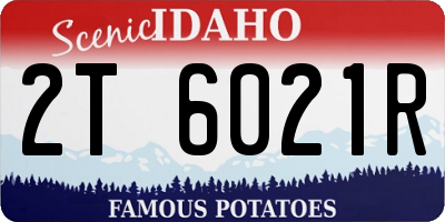 ID license plate 2T6021R