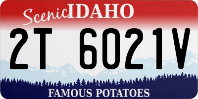 ID license plate 2T6021V