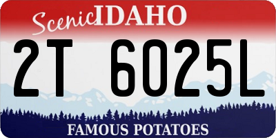 ID license plate 2T6025L