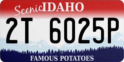 ID license plate 2T6025P