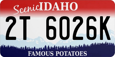 ID license plate 2T6026K