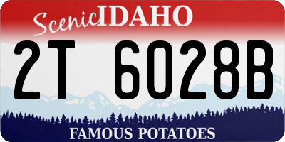 ID license plate 2T6028B