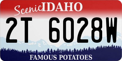 ID license plate 2T6028W