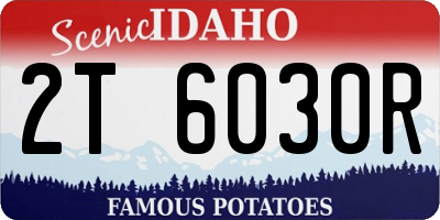 ID license plate 2T6030R