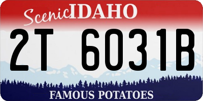ID license plate 2T6031B