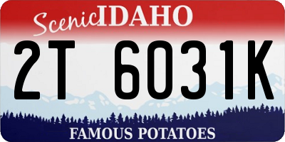 ID license plate 2T6031K