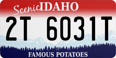 ID license plate 2T6031T