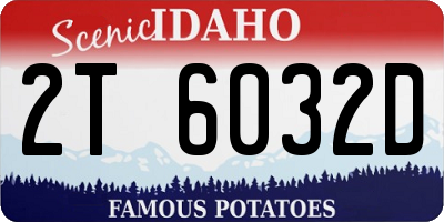 ID license plate 2T6032D