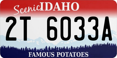 ID license plate 2T6033A