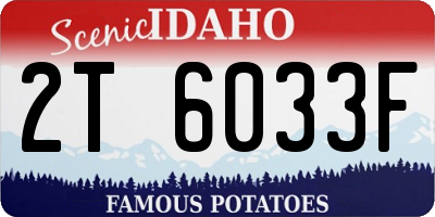 ID license plate 2T6033F