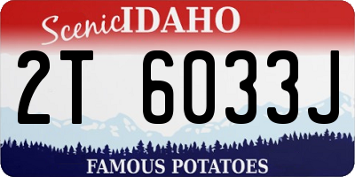ID license plate 2T6033J