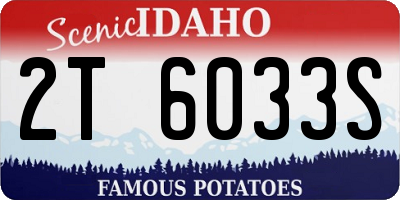 ID license plate 2T6033S