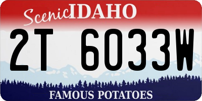 ID license plate 2T6033W