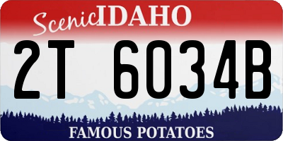 ID license plate 2T6034B