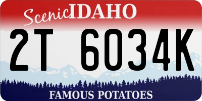 ID license plate 2T6034K