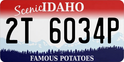 ID license plate 2T6034P