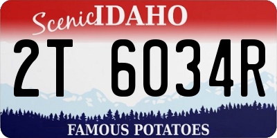 ID license plate 2T6034R