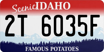 ID license plate 2T6035F