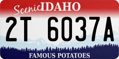 ID license plate 2T6037A