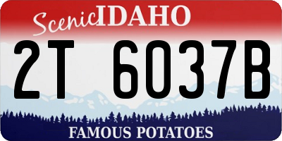 ID license plate 2T6037B