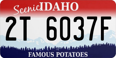 ID license plate 2T6037F