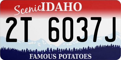 ID license plate 2T6037J