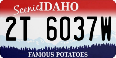 ID license plate 2T6037W