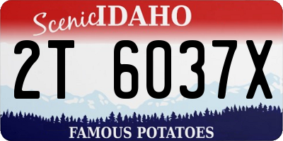 ID license plate 2T6037X