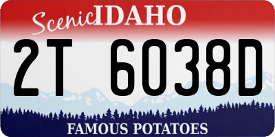 ID license plate 2T6038D