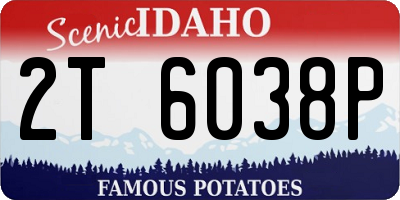 ID license plate 2T6038P