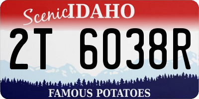 ID license plate 2T6038R