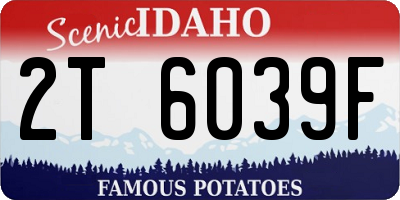 ID license plate 2T6039F