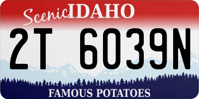 ID license plate 2T6039N