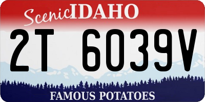 ID license plate 2T6039V