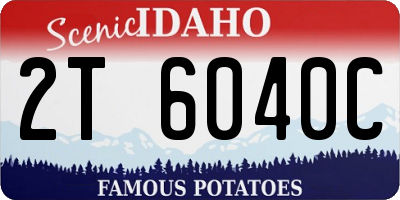 ID license plate 2T6040C