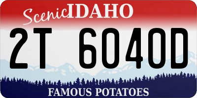 ID license plate 2T6040D
