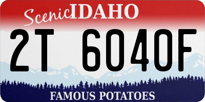 ID license plate 2T6040F