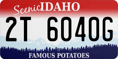 ID license plate 2T6040G