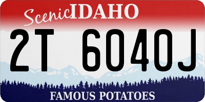 ID license plate 2T6040J