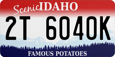 ID license plate 2T6040K