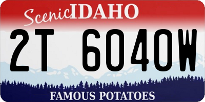 ID license plate 2T6040W
