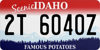 ID license plate 2T6040Z