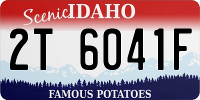 ID license plate 2T6041F