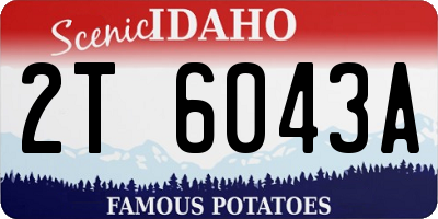 ID license plate 2T6043A