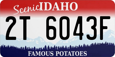 ID license plate 2T6043F