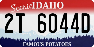 ID license plate 2T6044D