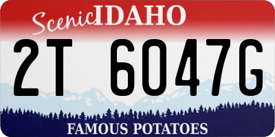 ID license plate 2T6047G